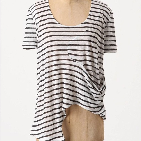 Anthropologie Tops - Anthropologie minden chan asymmetrical striped tee